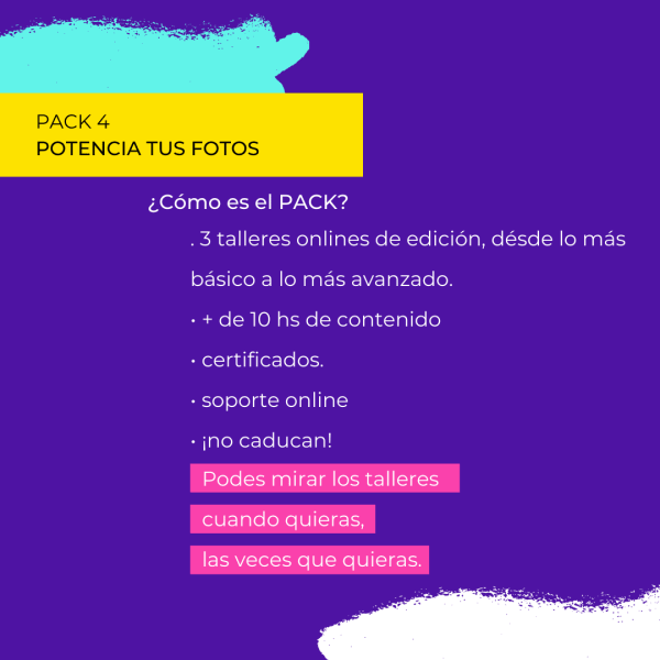 PACK 4 - Potencia tus fotos - (Incluye 3 talleres Onlines) - Imagen 3